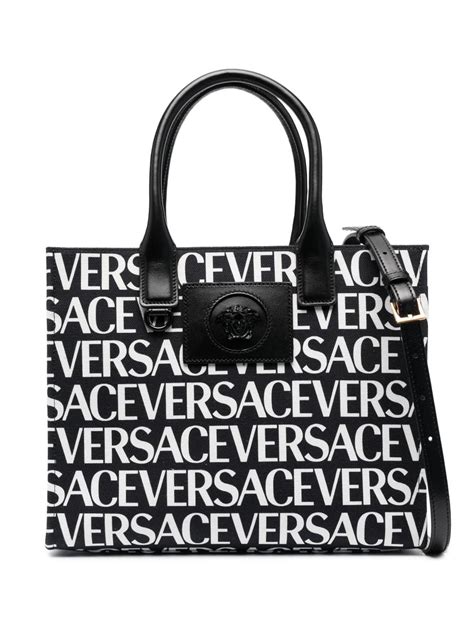 versace bags black white